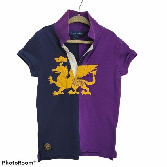 Ralph Lauren Girls Dragon Rugby Shirt SIZE 6X - Picture 2 of 10